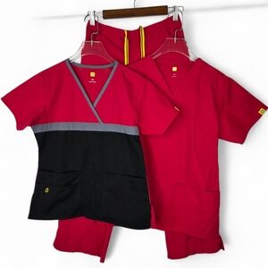 Wonderwink Scrub Set Red Size XS/XSP
